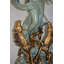 Statue bronze avec six chevaux Neptune - taille: L 38 po x l 38 po x H 90 po.