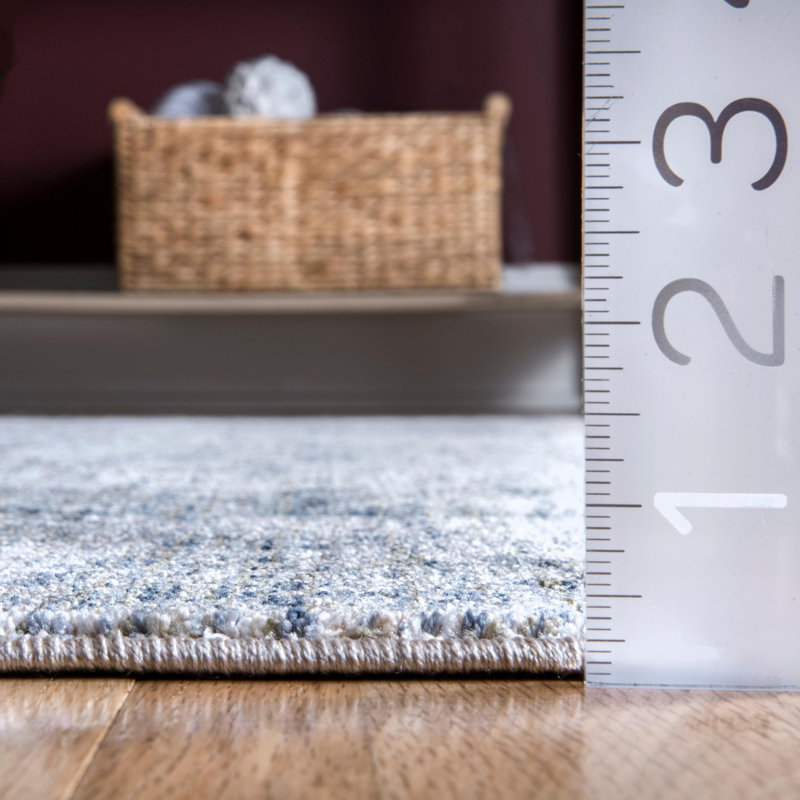 Tapis de style oriental gris foncé, Rectangle 5 pi x 7 pi