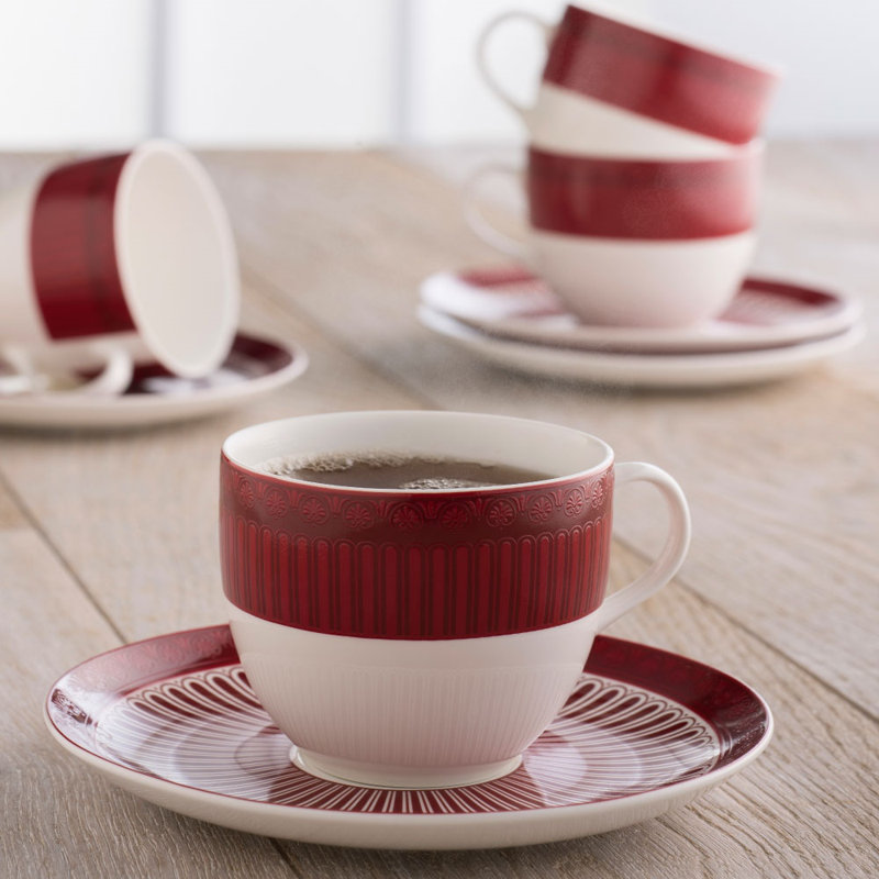 Porcelain Teacup and Saucer