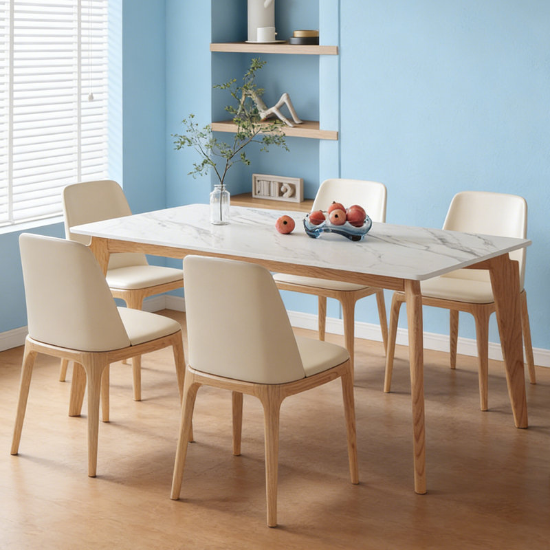Nordic rectangular dining table, 29.53”H x 62.99”L x 31.5”W