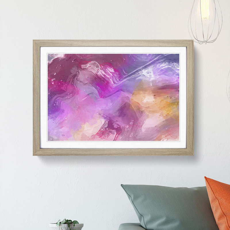 I Want What I Want in Abstract - Framed Print, 35cm H x 50cm W x 2cm D, Oak