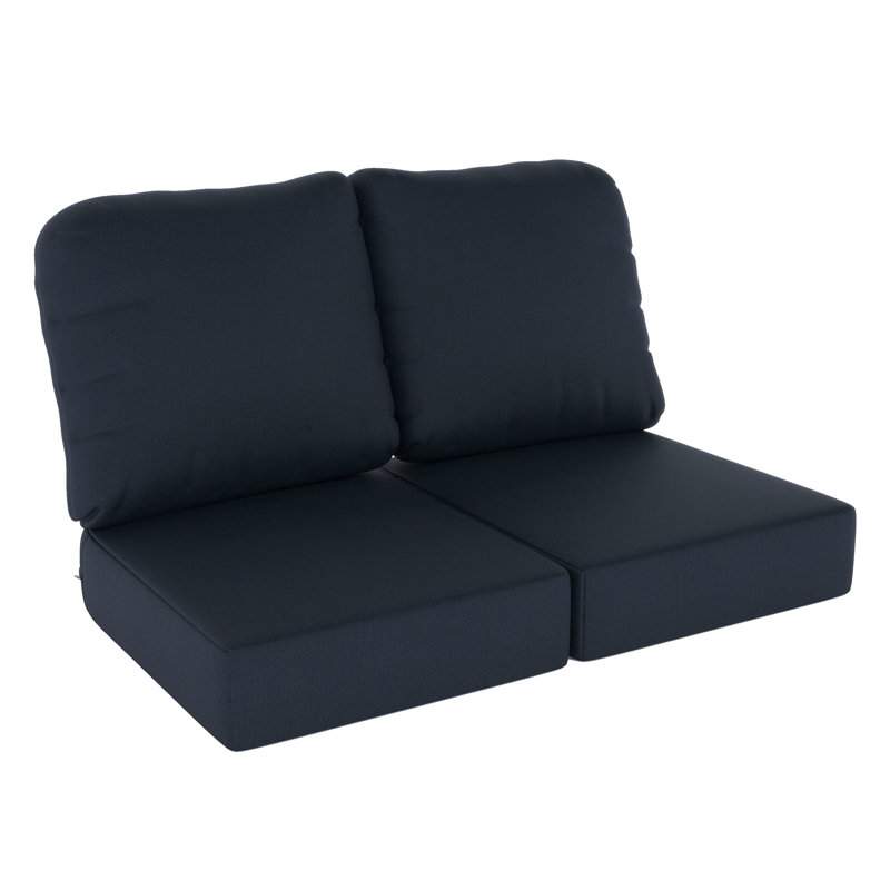 Indoor/Outdoor Sunbrella® Seat/Back Cushion, Canvas Navy Sunbrella® Canvas