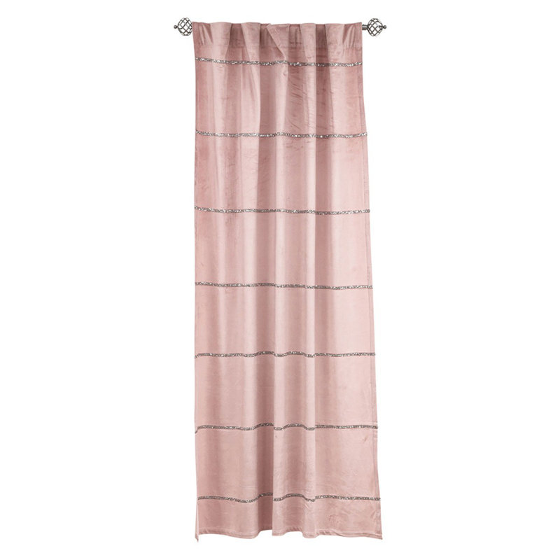 Panneau de rideau lumineux, L 38 po x L 96 po, Rose