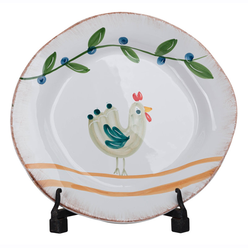 Plat de service rond Gallo, moyen, H 2 po x l 13 po x L 11 po