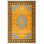 Tapis en coton à imprimé oriental jaune et gris Girvin-2001243271