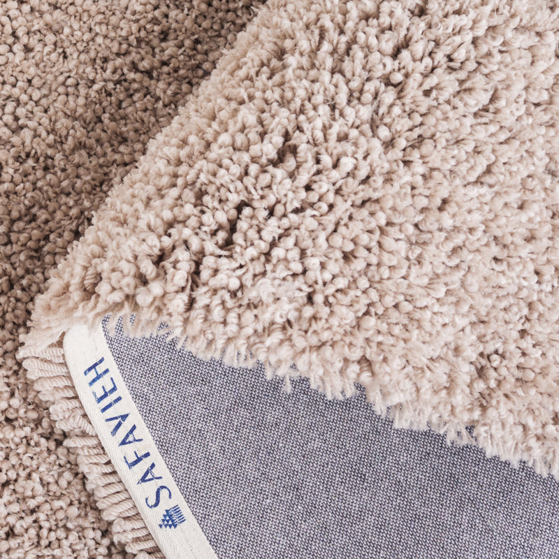 Assar Handmade Tufted Taupe Area Rug, Rectangle 5' x 8'