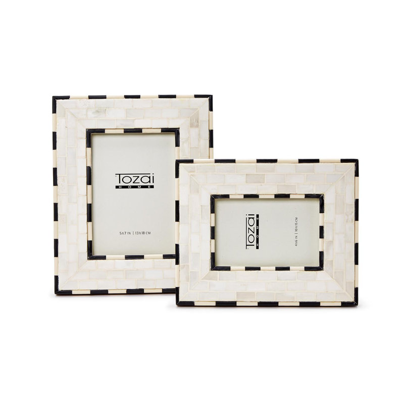 Brick Pattern Set Of 2 Photo Frames