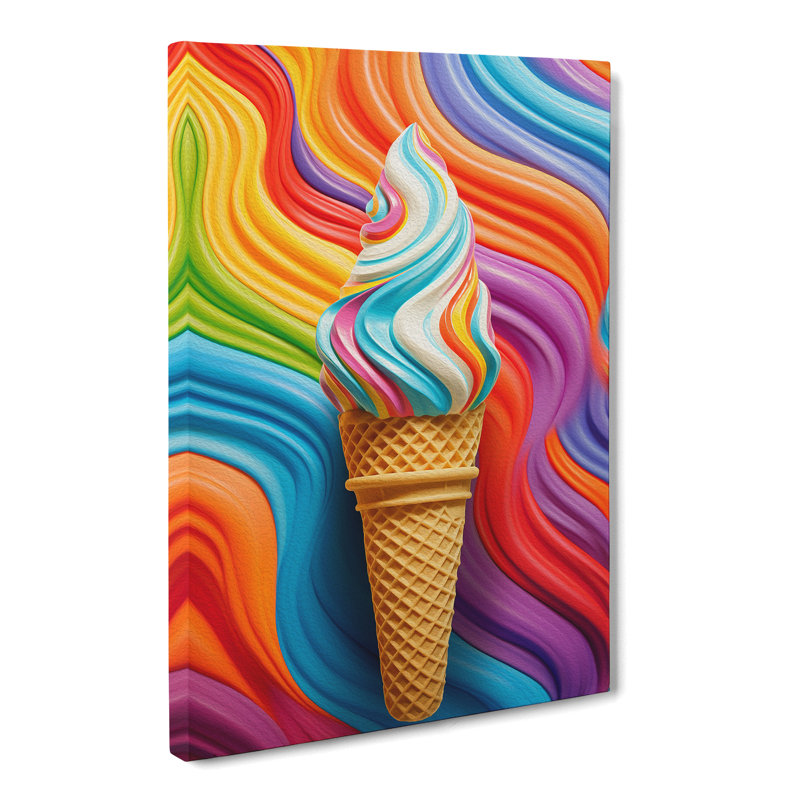 Ice Cream Op - Wrapped Canvas, 76cm H x 50cm W x 3cm D