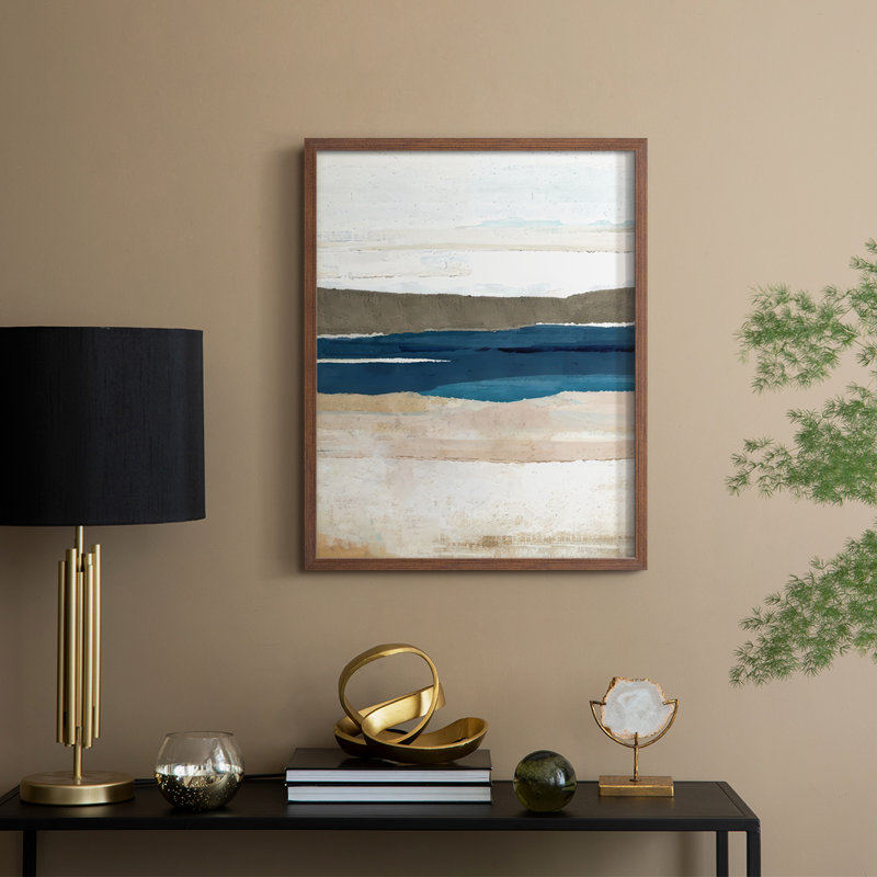 Reproduction encadrée Buttermere Triptych II - bois massif, Noyer, H 11 po x l 9 po