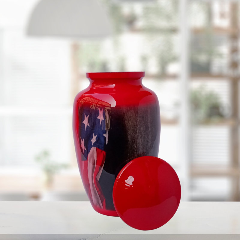 Rezearta Handmade American Flag Cremation Urn