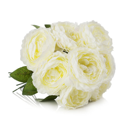 Silk Peony Arrangement in Vase