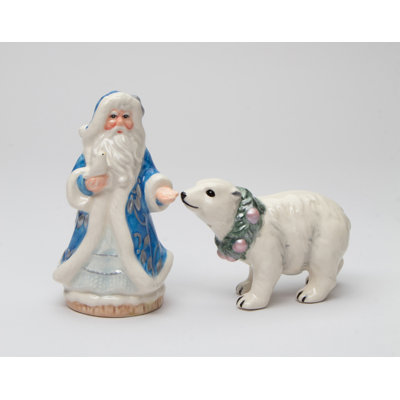 Sel et poivre père Noël et ours polaire North Pole