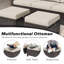 Three-seater Patio Wicker Sofa With Ottomans-1041414055