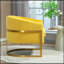 Chaise d'appoint en velours avec assise souple et pieds en métal-132922260