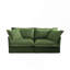 Canapé moderne 2 places pour salon, canapé 2 places, canapé profond en chenille unie avec coussin rembourré et housse amovible, canapé confortable pour petits espaces, appartement, vert