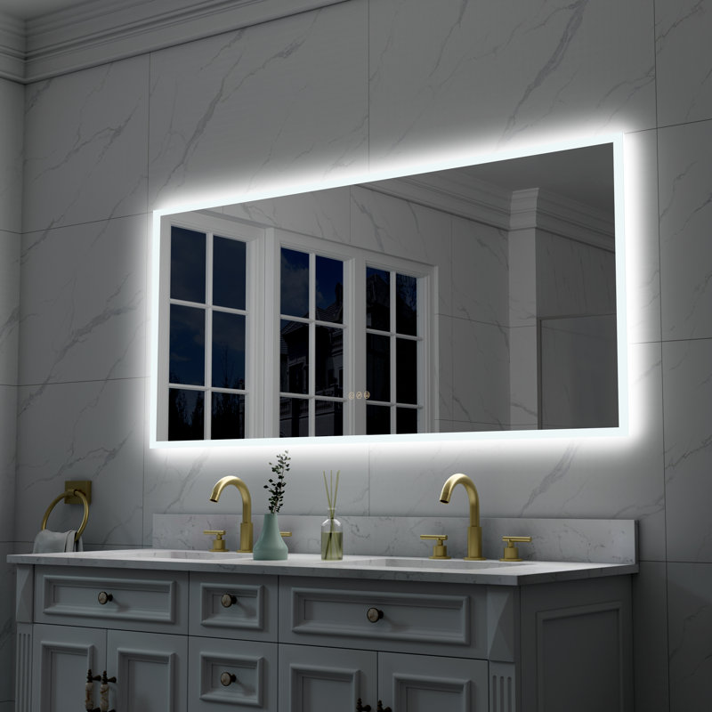 Miroir de salle de bain Busra, 28 po x 60 po