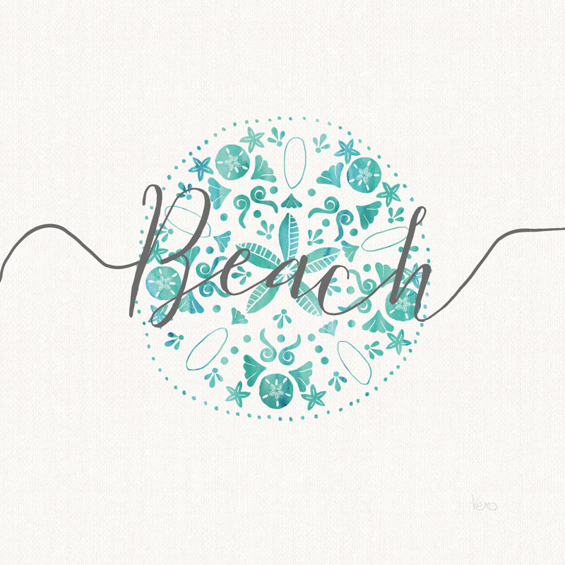 Sea Charms II Grey Words - No Frame Print on Canvas, 81cm H x 122cm W x 3.8cm D