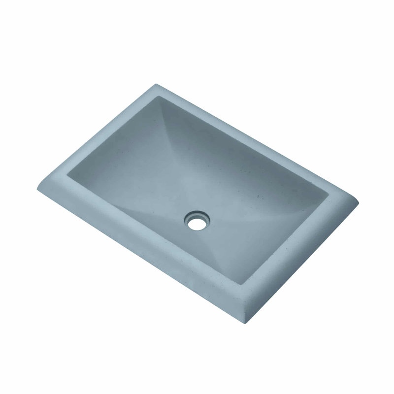 NativeStone Handmade Rectangular Drop-in Bathroom Sink, Ocean