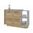 White And Light Oak 2-Piece Kitchen Set, Kitchen Island And Wall Cabinet