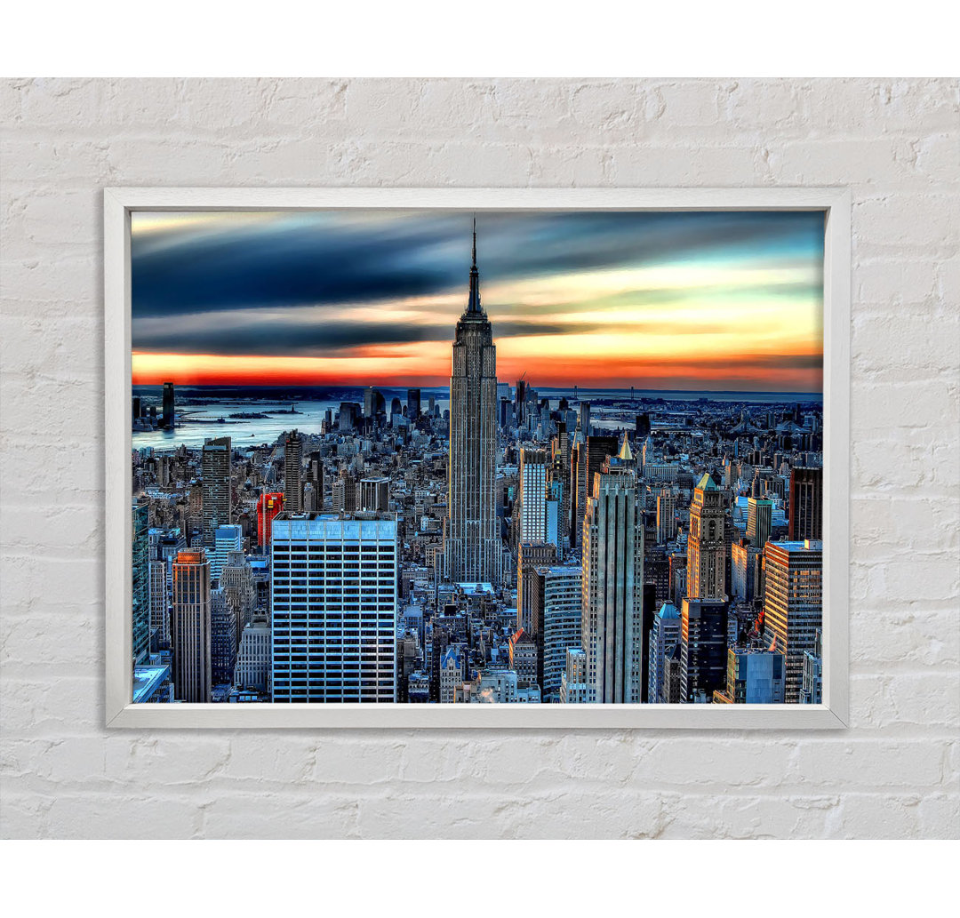 New York City On Top Of The World - Einzelner Bilderrahmen Kunstdrucke auf Leinwand