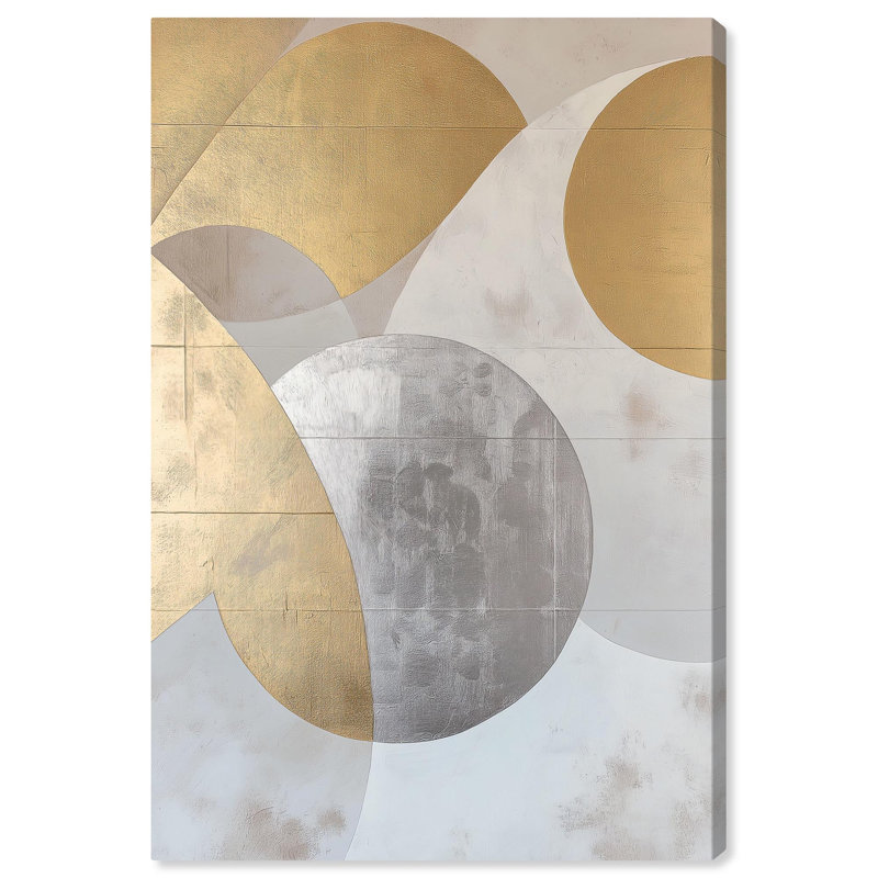 «Golden Orb I», art texturé sur toile par , H 54 po x l 36 po, Toile tendue