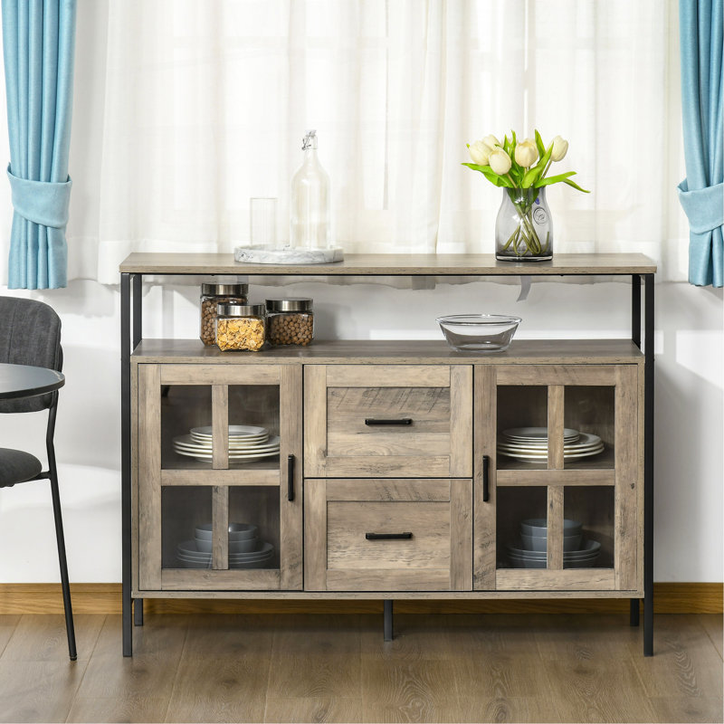 Industrial Sideboard Buffet Cabinet With Elegant Design And Multi-Functional Use