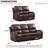 Collman 2-Piece Modern and Soft Vegan Leather Power Reclining Living Room Set with USB Charge Port-101644105