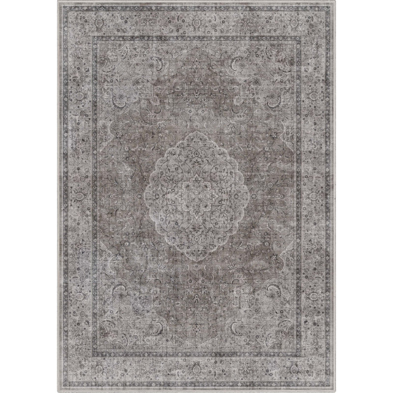  Tapis gris Asim Lilith, Rectangle 3 pi 11 po x 5 pi 3 po