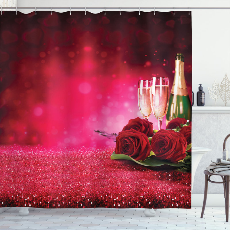 Shower Curtain with Hooks Included, 84" H x 69" W