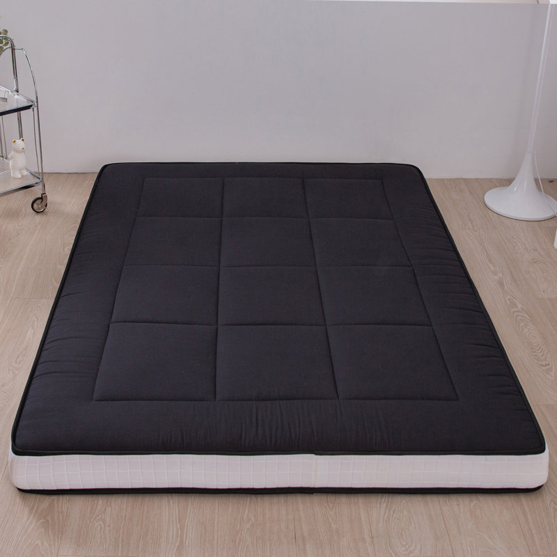 Kumari 6'' Thick Floor Futon Mattress, Full, Black