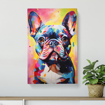 French Bulldog Neo-Plasticism - No Frame Print