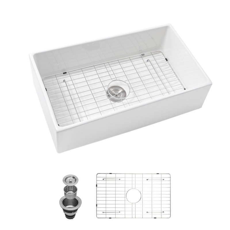 Évier de cuisine 33 po - 33 po - Évier de cuisine blanc 33 po x 18 po x 10 po