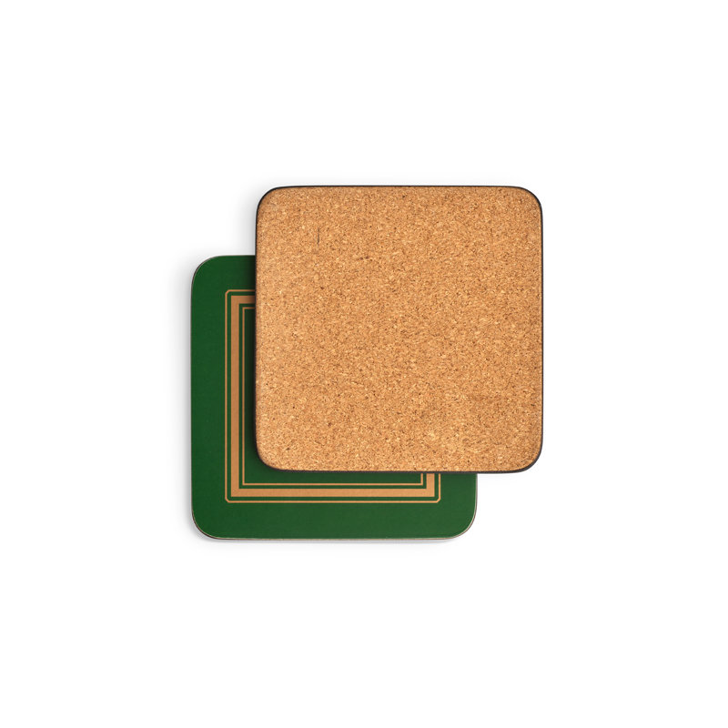 Pimpernel Classic Coasters 4"X 4", Emerald