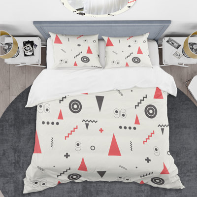 Polyester Twill Geometric Shapes Duvet Cover Set