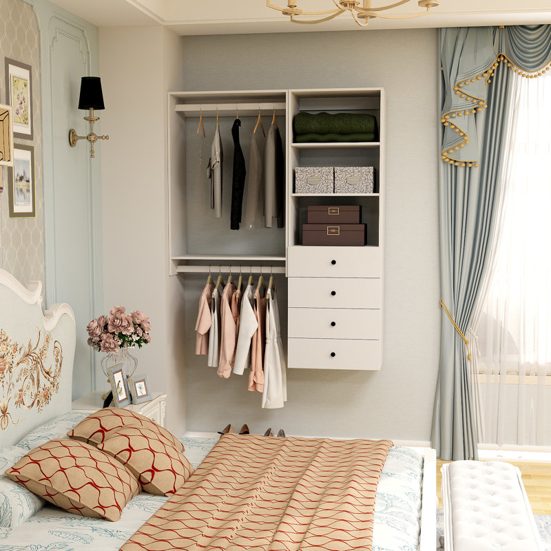 Allani 55.12'' Closet System, White
