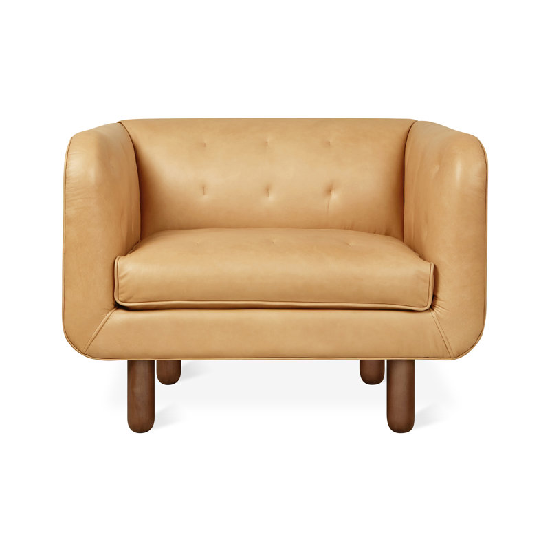 Beaconsfield Chair Canyon Whiskey Leather Walnut, Canyon Whiskey Genuine Leather