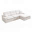 Canapé d'angle en L avec dossier haut, tissu chenille flammé, sans assemblage requis-1699830590