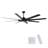 72/75 Inch Industrial Ceiling Fan No Light, 8 Reversible Blades, Quiet Reversible DC Motor, 6-Speed Remote Control with Timer, 3 Downrods Included, for Home & Commercial Use (Porch/Garage/Shop/Bedroom/Kitchen)-620034817