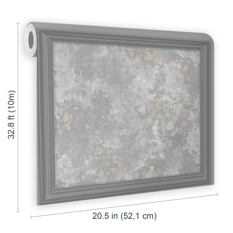 Fresco Urban Texture Grey Panel Wallpaper