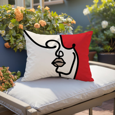 Coussin lombaire réversible intérieur / extérieur Jai Abstract
