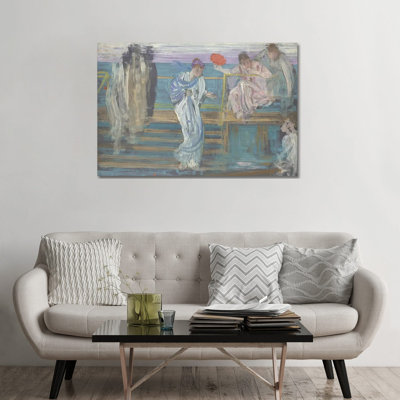 Symphonie en blanc et rouge - reproduction d'art murale - toile tendue