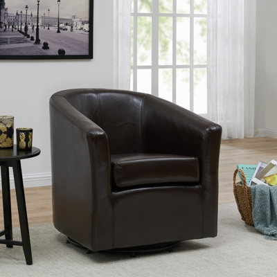 30-Inch Wide Swivel Barrel Chair