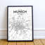 Munich City Map - No Frame Print-1713370646