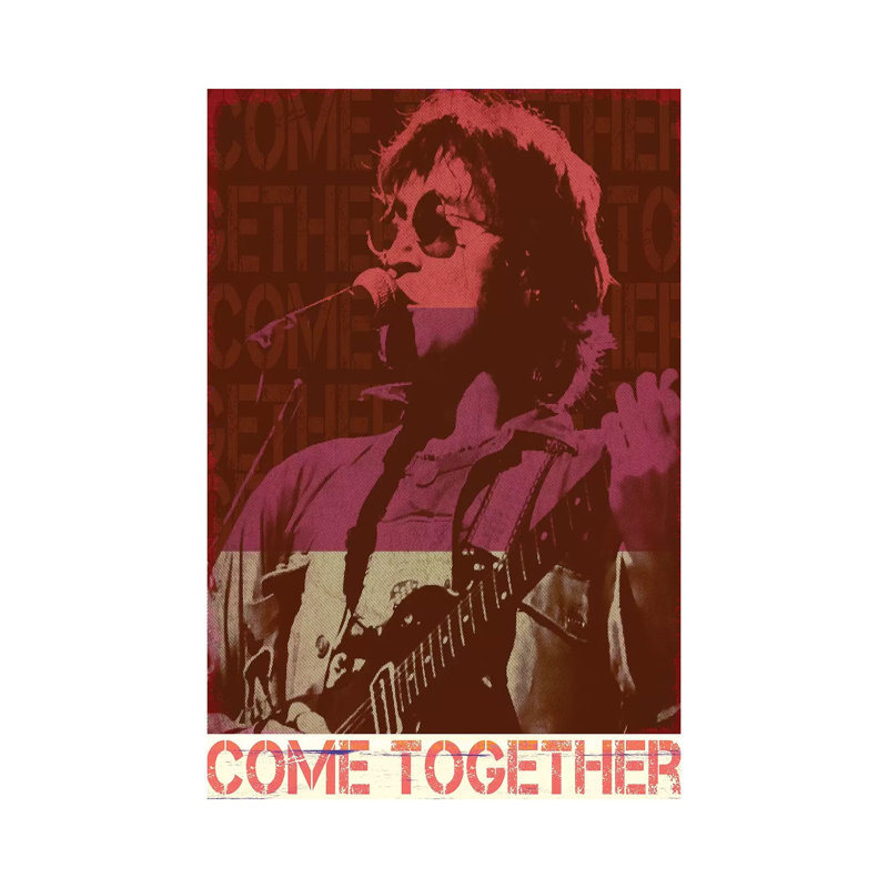 John Lennon Rocker Red - Advertisements Print, 26" H x 18" W x 1.5" D, No Matte, Wrapped Canvas
