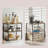 2-Pack Stackable Expandable Cabinet Shelf Organizers, Kitchen Counter Storage Riser & Spice Rack for Pantry and Cupboard-189877516-180610580