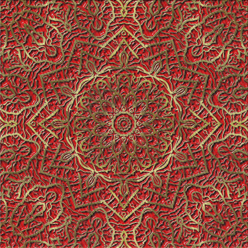 Damask Indoor Rug, Square 4'