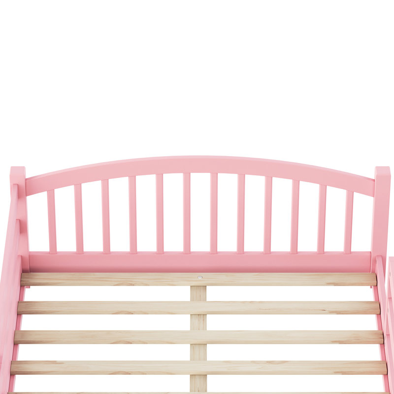 Bed, Floor Full Solid Wood Bed