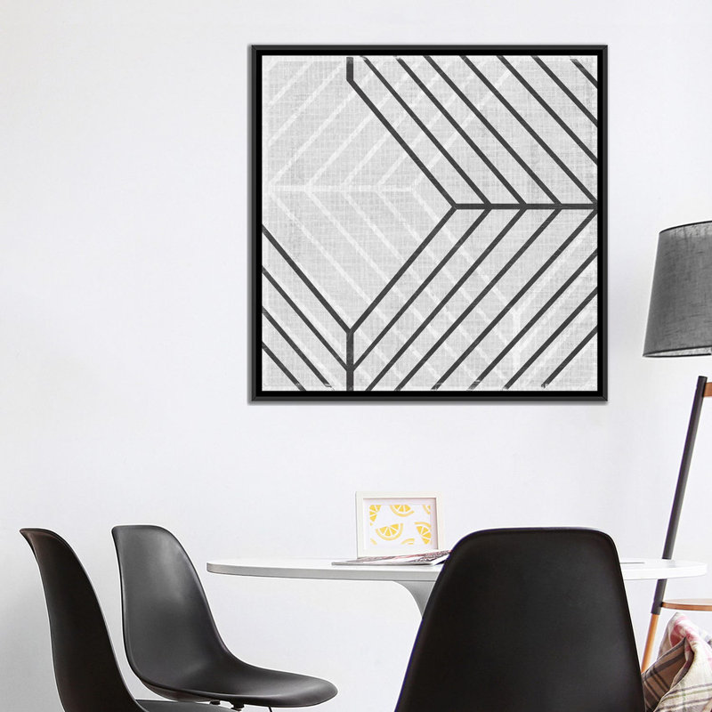 «Diametric IV», impression sur toile, H 18 po x l 18 po x P 1,5 po, Toile avec cadre flottant noir, Pas de tapis