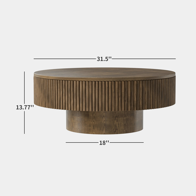 Chibuzor Round Coffee Table - Handcrafted Wood Design