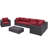 Modway Convene Wicker Rattan 7-Piece Outdoor Patio Sectional Sofa Furniture Set-2018957933